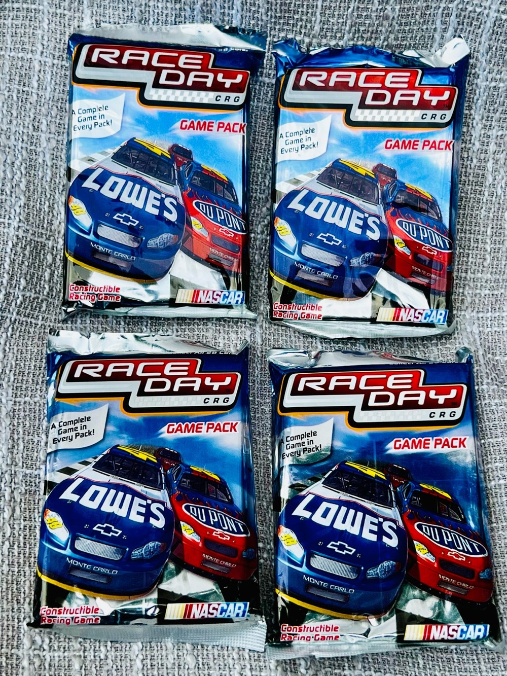 NASCAR Race Day CRG - A Complete Game in Every Pack by Wizkids 4pcs New & Sealed